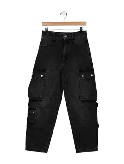 Pre-owned Isabel Marant High-rise Straight Leg Jeans In Black