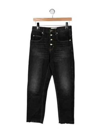 Pre-owned Isabel Marant High-rise Straight Leg Jeans In Black