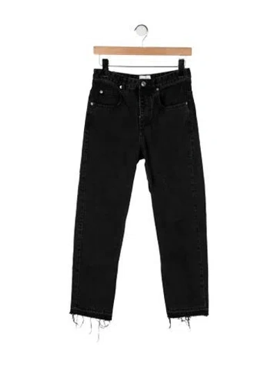 Pre-owned Isabel Marant High-rise Straight Leg Jeans In Black