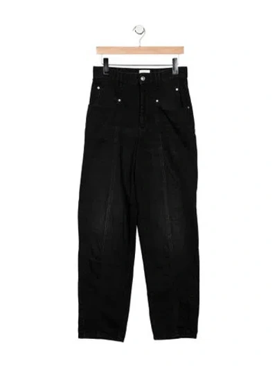 Pre-owned Isabel Marant High-rise Straight Leg Jeans In Black