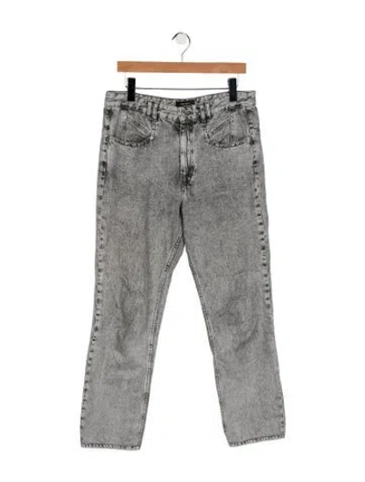 Pre-owned Isabel Marant High-rise Straight Leg Jeans In Black