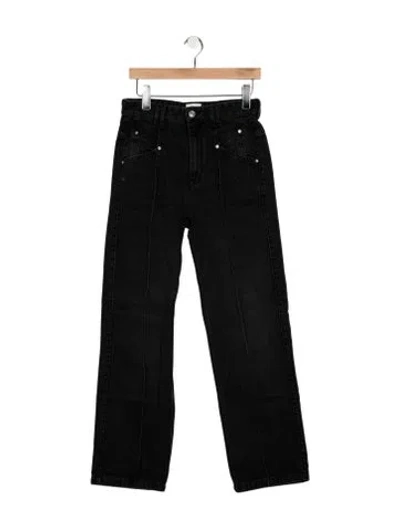 Pre-owned Isabel Marant High-rise Straight Leg Jeans In Black