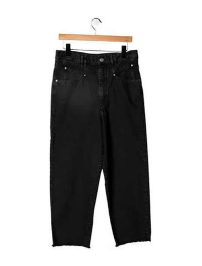 Pre-owned Isabel Marant High-rise Straight Leg Jeans In Black