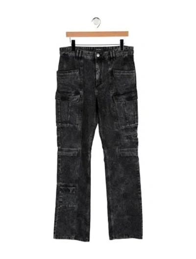 Pre-owned Isabel Marant High-rise Straight Leg Jeans In Black