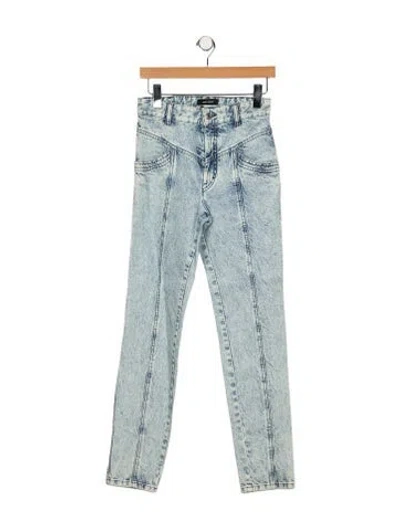 Pre-owned Isabel Marant High-rise Straight Leg Jeans In Blue