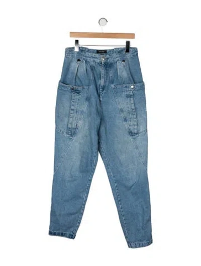 Pre-owned Isabel Marant High-rise Straight Leg Jeans In Blue
