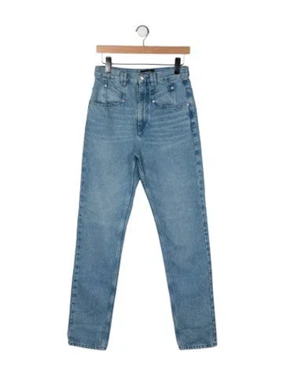 Pre-owned Isabel Marant High-rise Straight Leg Jeans In Blue