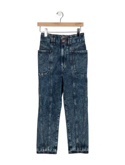 Pre-owned Isabel Marant High-rise Straight Leg Jeans In Blue