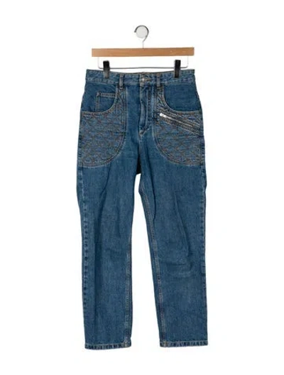Pre-owned Isabel Marant High-rise Straight Leg Jeans In Blue