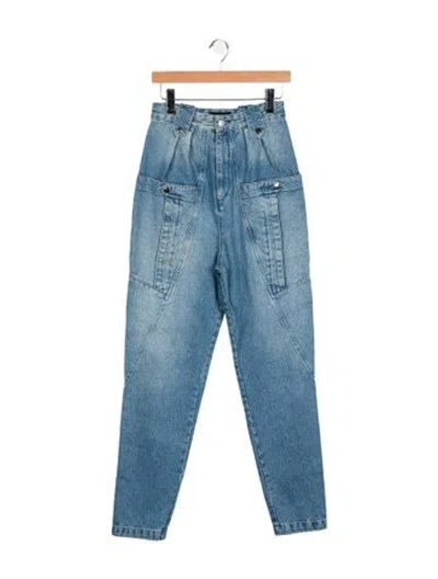 Pre-owned Isabel Marant High-rise Straight Leg Jeans In Blue