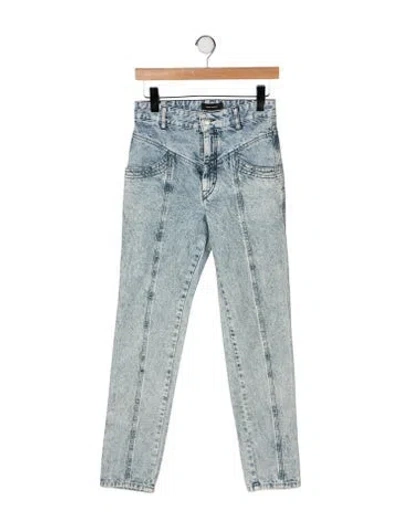 Pre-owned Isabel Marant High-rise Straight Leg Jeans In Blue