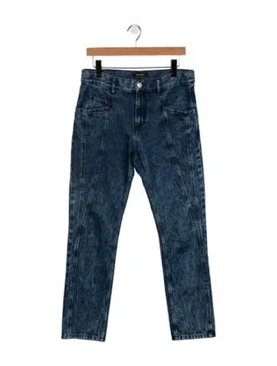 Pre-owned Isabel Marant High-rise Straight Leg Jeans In Blue