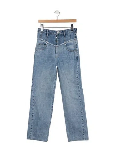 Pre-owned Isabel Marant High-rise Straight Leg Jeans In Blue