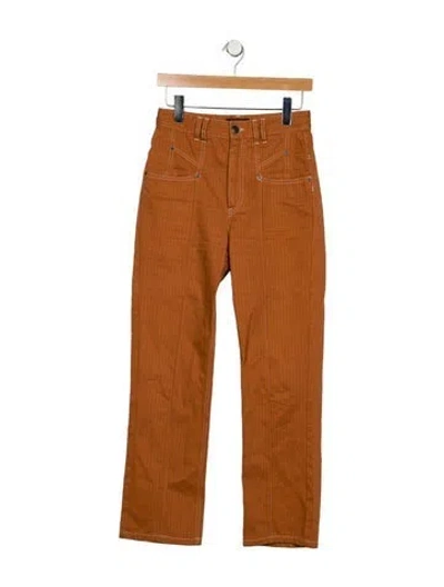 Pre-owned Isabel Marant High-rise Straight Leg Jeans In Brown