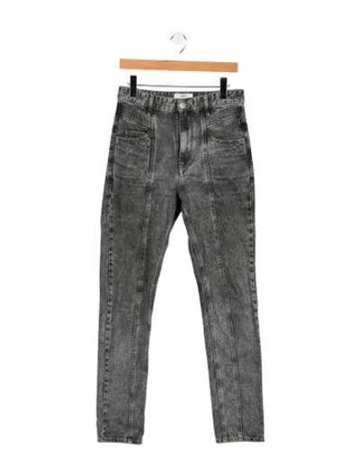 Pre-owned Isabel Marant High-rise Straight Leg Jeans In Gray