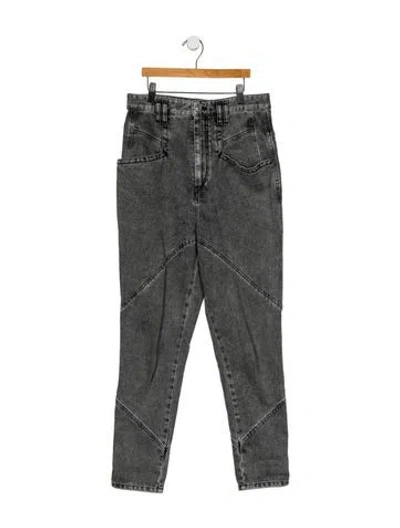 Pre-owned Isabel Marant High-rise Straight Leg Jeans In Gray