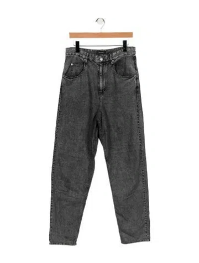 Pre-owned Isabel Marant High-rise Straight Leg Jeans In Gray