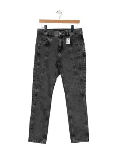 Pre-owned Isabel Marant High-rise Straight Leg Jeans In Gray