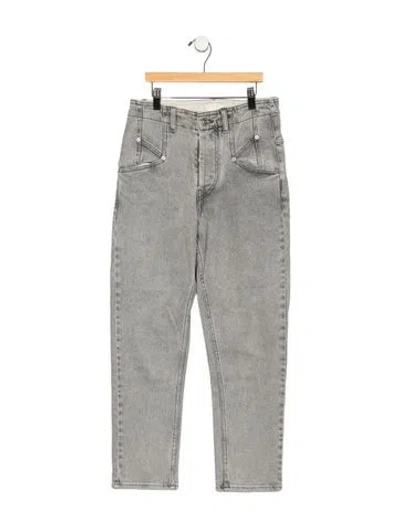 Pre-owned Isabel Marant High-rise Straight Leg Jeans In Grey