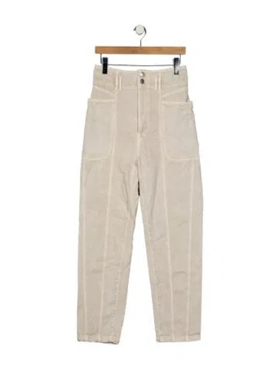 Pre-owned Isabel Marant High-rise Straight Leg Jeans In Neutral