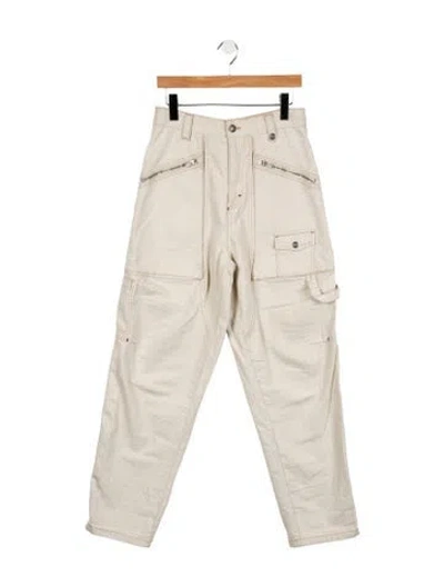 Pre-owned Isabel Marant High-rise Straight Leg Jeans In Neutral