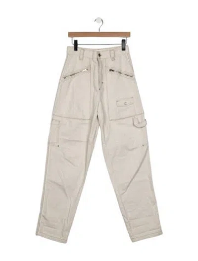 Pre-owned Isabel Marant High-rise Straight Leg Jeans In Neutral