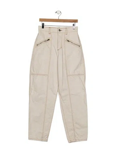 Pre-owned Isabel Marant High-rise Straight Leg Jeans In Neutral