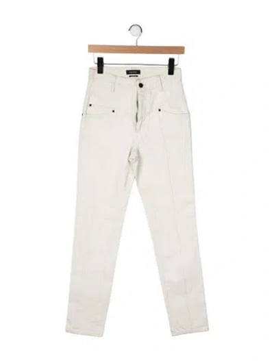Pre-owned Isabel Marant High-rise Straight Leg Jeans In Neutral