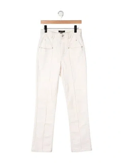Pre-owned Isabel Marant High-rise Straight Leg Jeans In Neutral