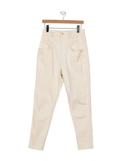 Pre-owned Isabel Marant High-rise Straight Leg Jeans In Neutrals