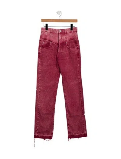Pre-owned Isabel Marant High-rise Straight Leg Jeans In Pink