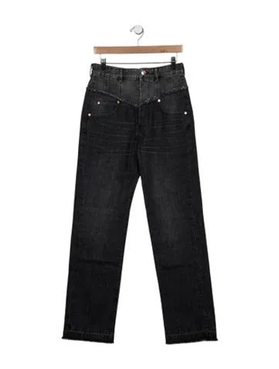 Pre-owned Isabel Marant High-rise Straight Leg Jeans W/ Tags In Black