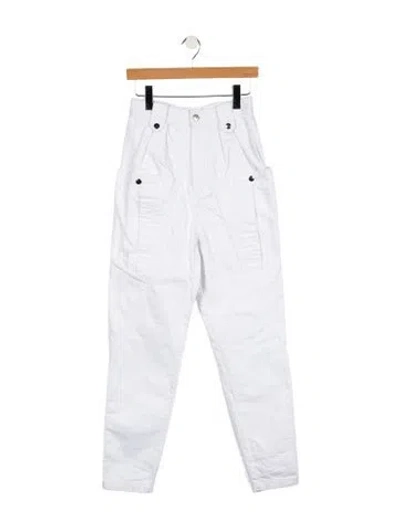 Pre-owned Isabel Marant High-rise Straight Leg Jeans In White