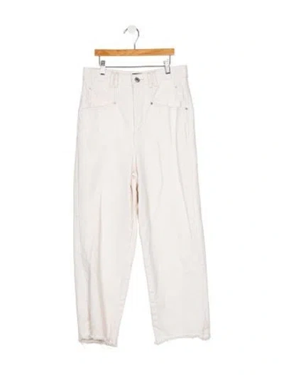 Pre-owned Isabel Marant High-rise Straight Leg Jeans In White