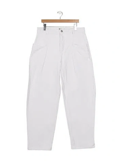 Pre-owned Isabel Marant High-rise Straight Leg Jeans In White