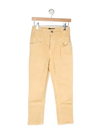 Pre-owned Isabel Marant High-rise Straight Leg Jeans In Yellow