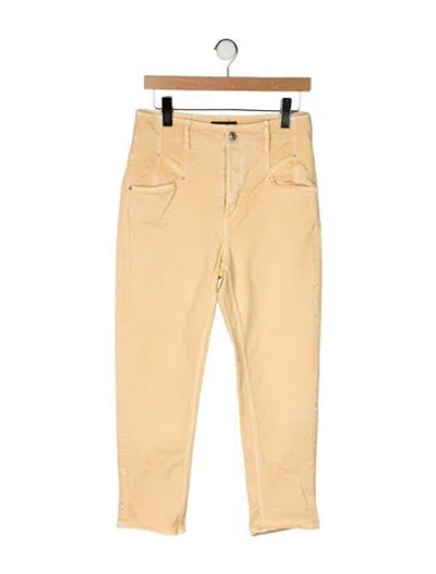 Pre-owned Isabel Marant High-rise Straight Leg Jeans In Yellow