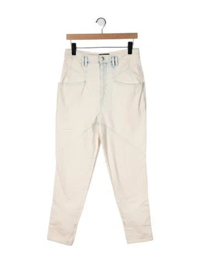 Pre-owned Isabel Marant High-rise Straight Leg Jeans In Yellow