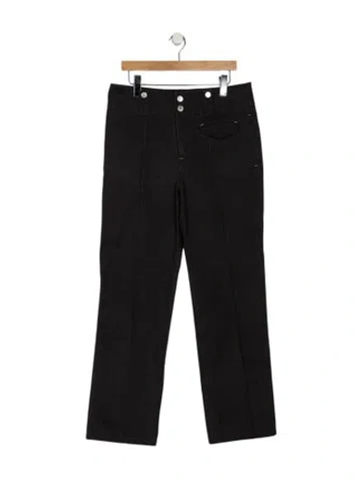 Pre-owned Isabel Marant High-rise Wide Leg Jeans In Black