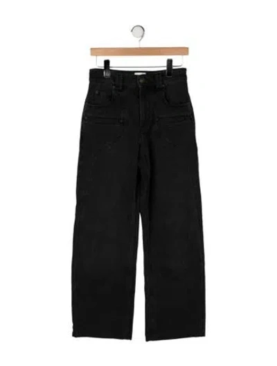 Pre-owned Isabel Marant High-rise Wide Leg Jeans In Black