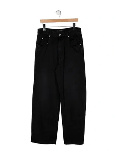 Pre-owned Isabel Marant High-rise Wide Leg Jeans In Black