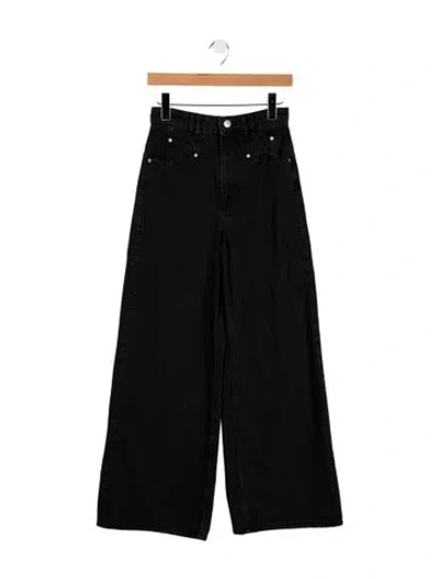 Pre-owned Isabel Marant High-rise Wide Leg Jeans In Black