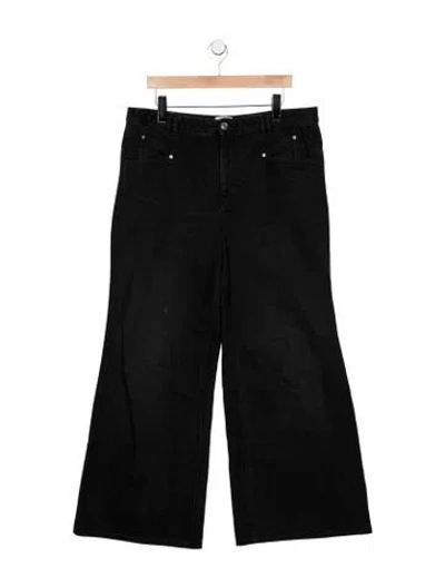 Pre-owned Isabel Marant High-rise Wide Leg Jeans In Black