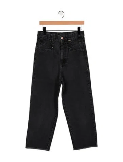 Pre-owned Isabel Marant High-rise Wide Leg Jeans In Black