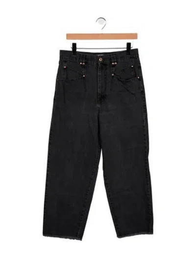 Pre-owned Isabel Marant High-rise Wide Leg Jeans In Black