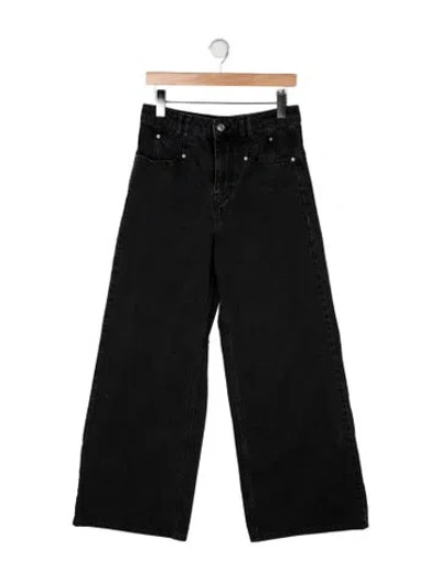 Pre-owned Isabel Marant High-rise Wide Leg Jeans In Black