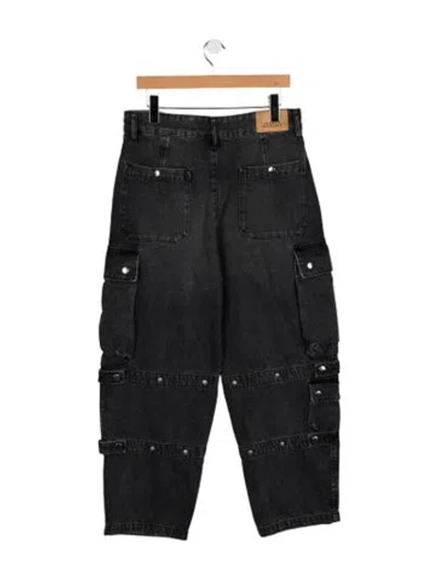 Pre-owned Isabel Marant High-rise Wide Leg Jeans In Black