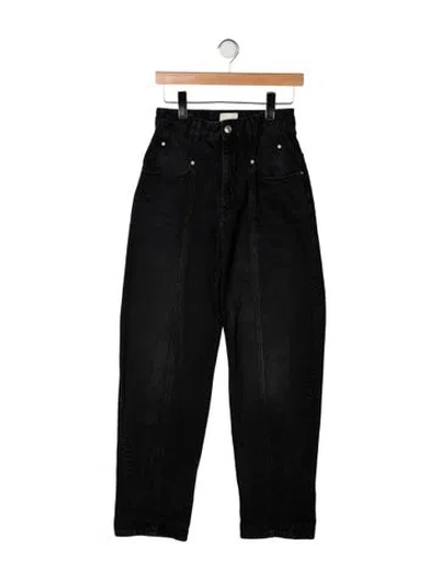 Pre-owned Isabel Marant High-rise Wide Leg Jeans In Black