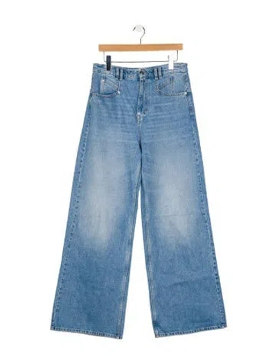Pre-owned Isabel Marant High-rise Wide Leg Jeans In Blue
