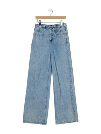 Pre-owned Isabel Marant High-rise Wide Leg Jeans In Blue